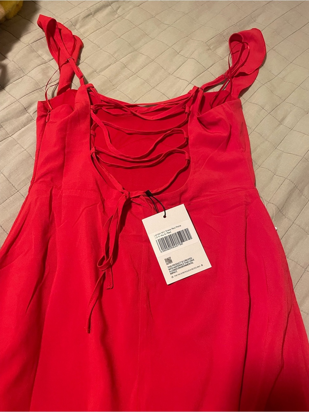 NWT Princess Polly Landon Mini Dress in Red - Picture 6 of 7